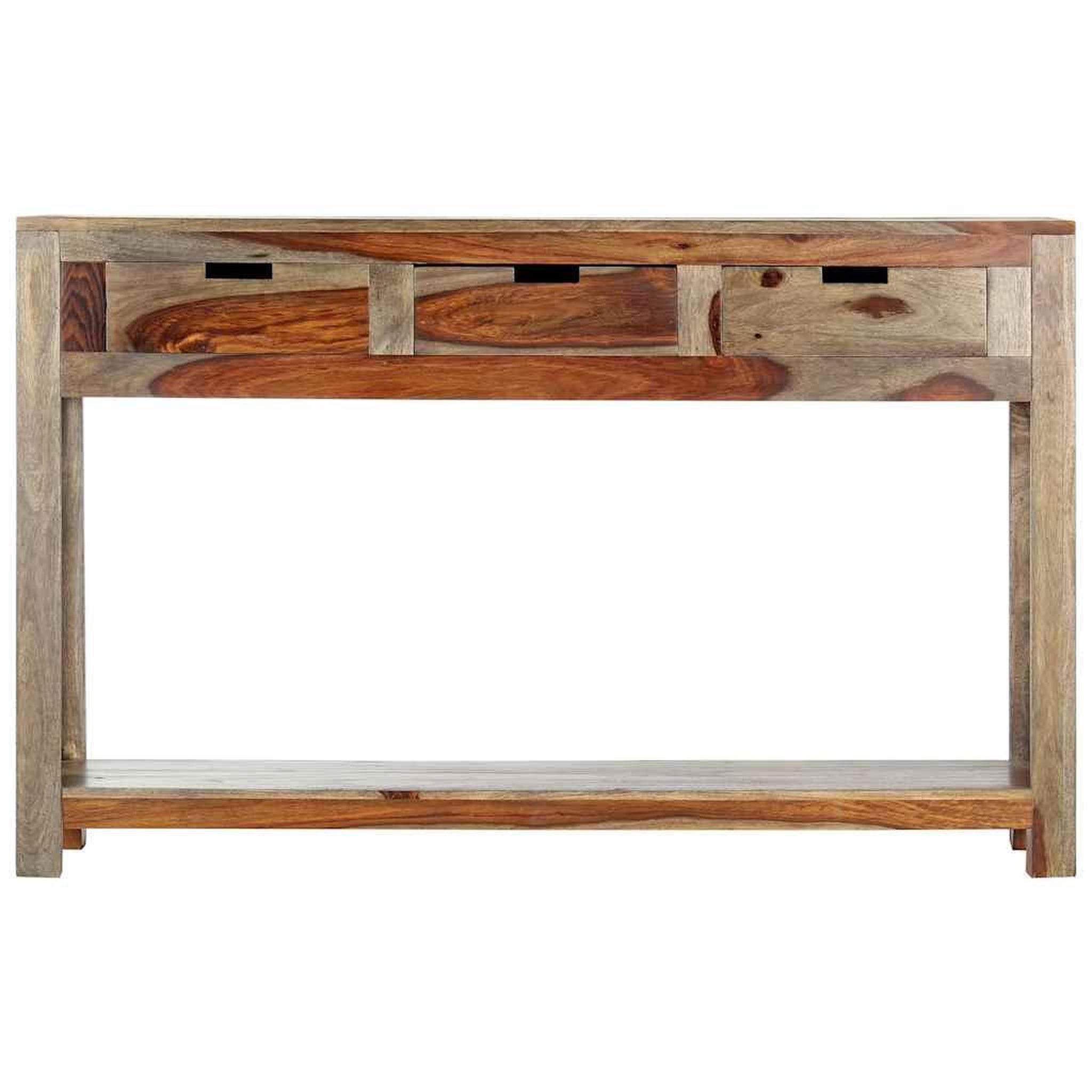 Voir la diapositive 3 : VIDAXL Table console avec 3 tiroirs 120x30x75 cm bois massif