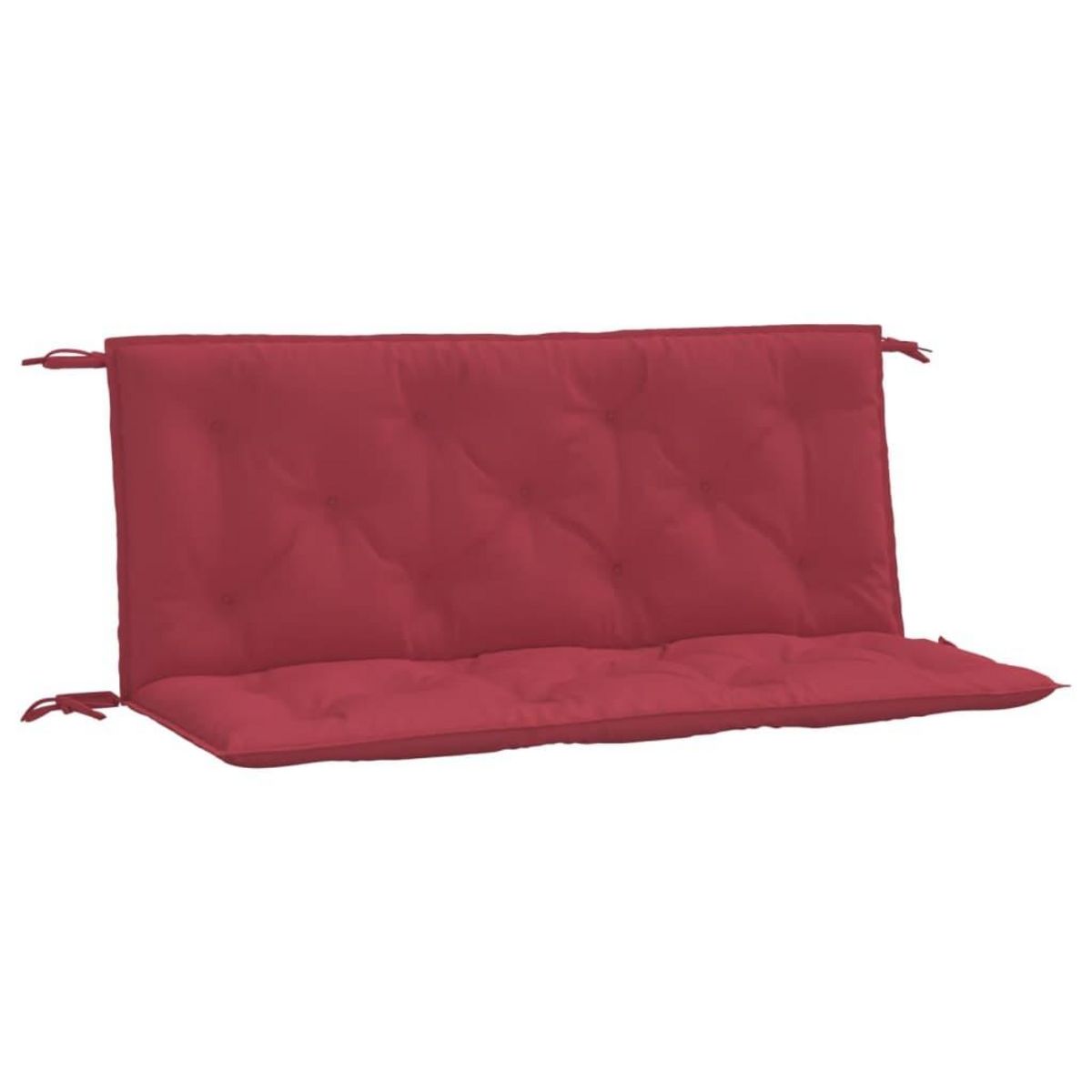 VIDAXL Coussins de banc de jardin lot de 2 rouge bordeaux tissu Oxford
