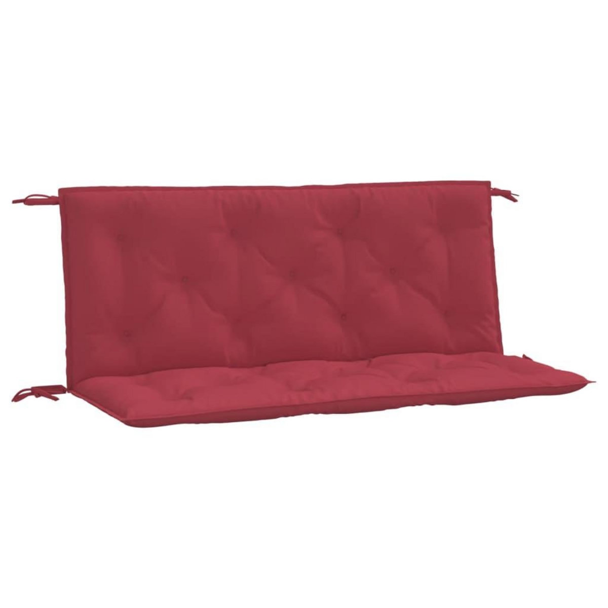 VIDAXL Coussins de banc de jardin lot de 2 rouge bordeaux tissu Oxford