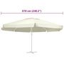 Voir la diapositive 5 : VIDAXL Tissu de remplacement pour parasol d'exterieur Sable 610 cm