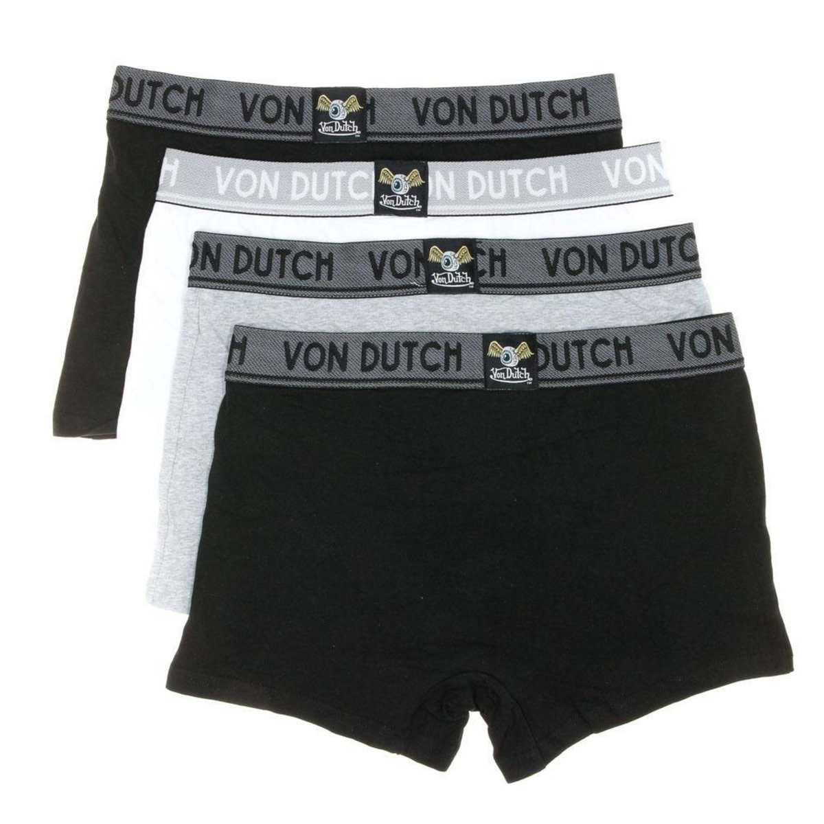 VON DUTCH X4 Boxers Homme Blanc/Gris/ Von Dutch ORIA