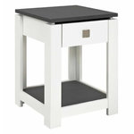 Paris Prix Console Design 1 Tiroir  Granit  55cm Blanc