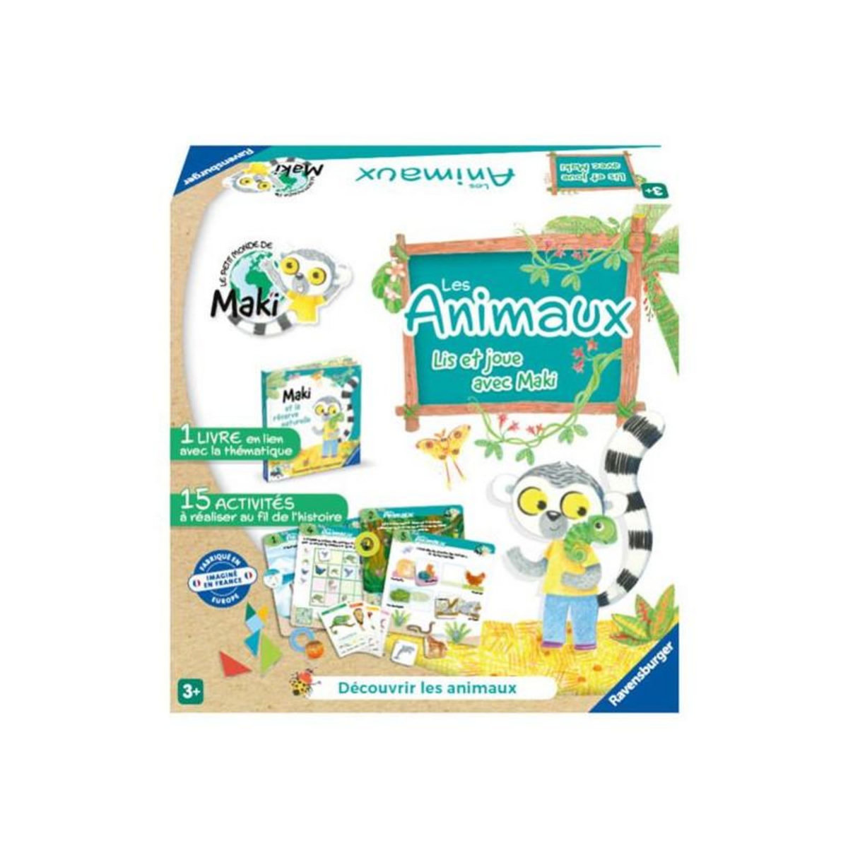 RAVENSBURGER Jeu pour découvrir la nature Ravensburger Maki et la reserve naturelle Les animaux du monde