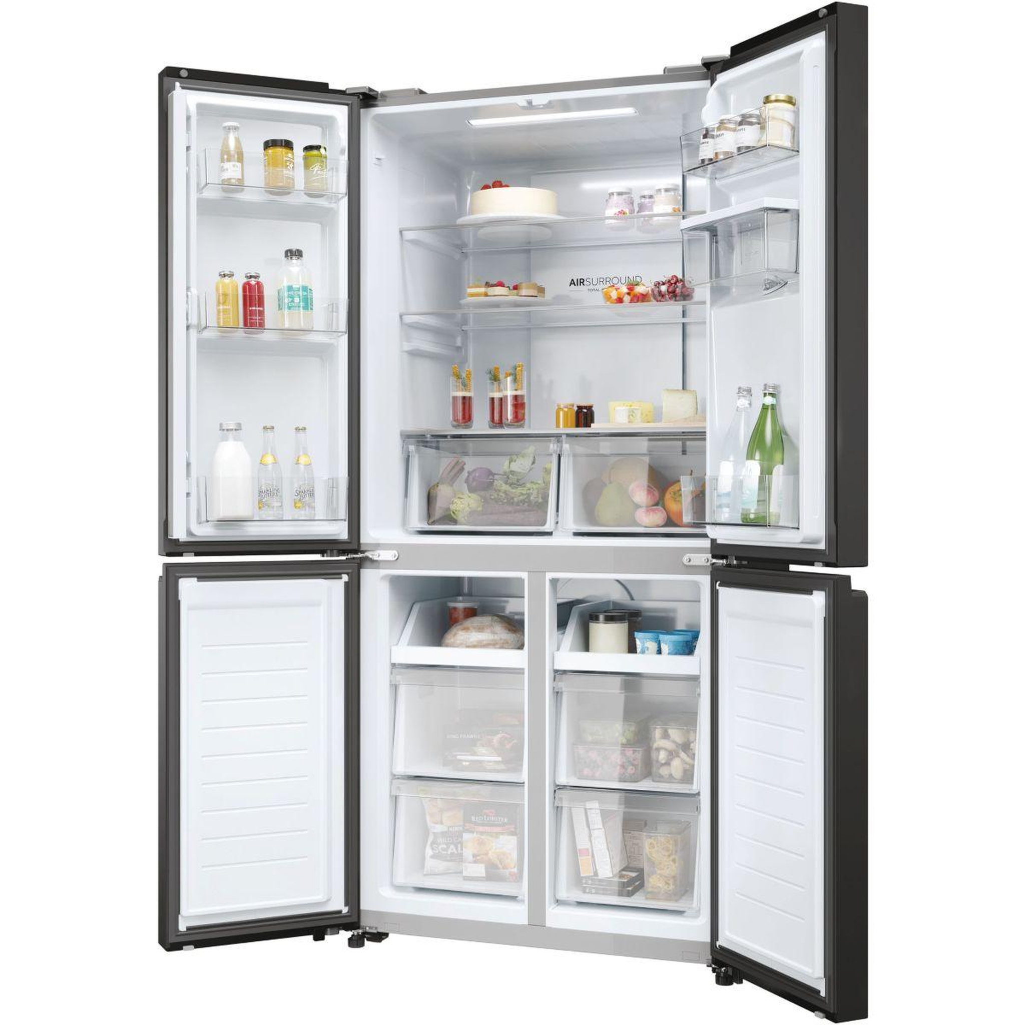 Voir la diapositive 2 : HAIER Réfrigérateur multi portes hcr3818ewpt