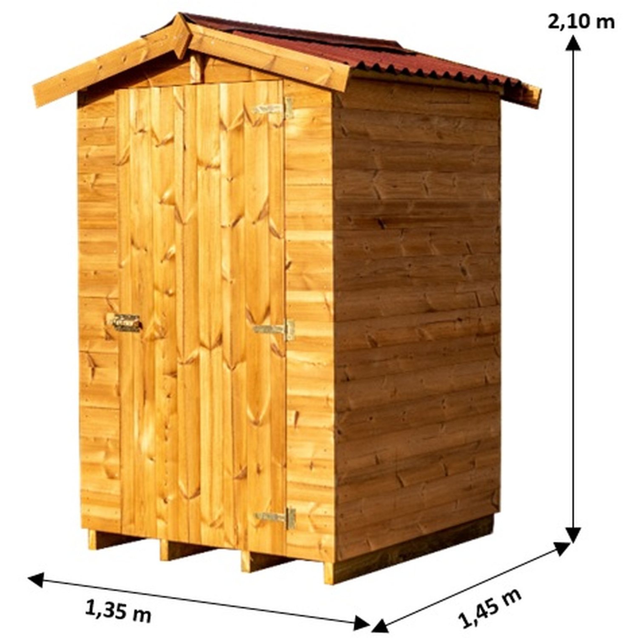 Voir la diapositive 9 : Habrita Abri de jardin bois - Autoclavé - 1,96m²