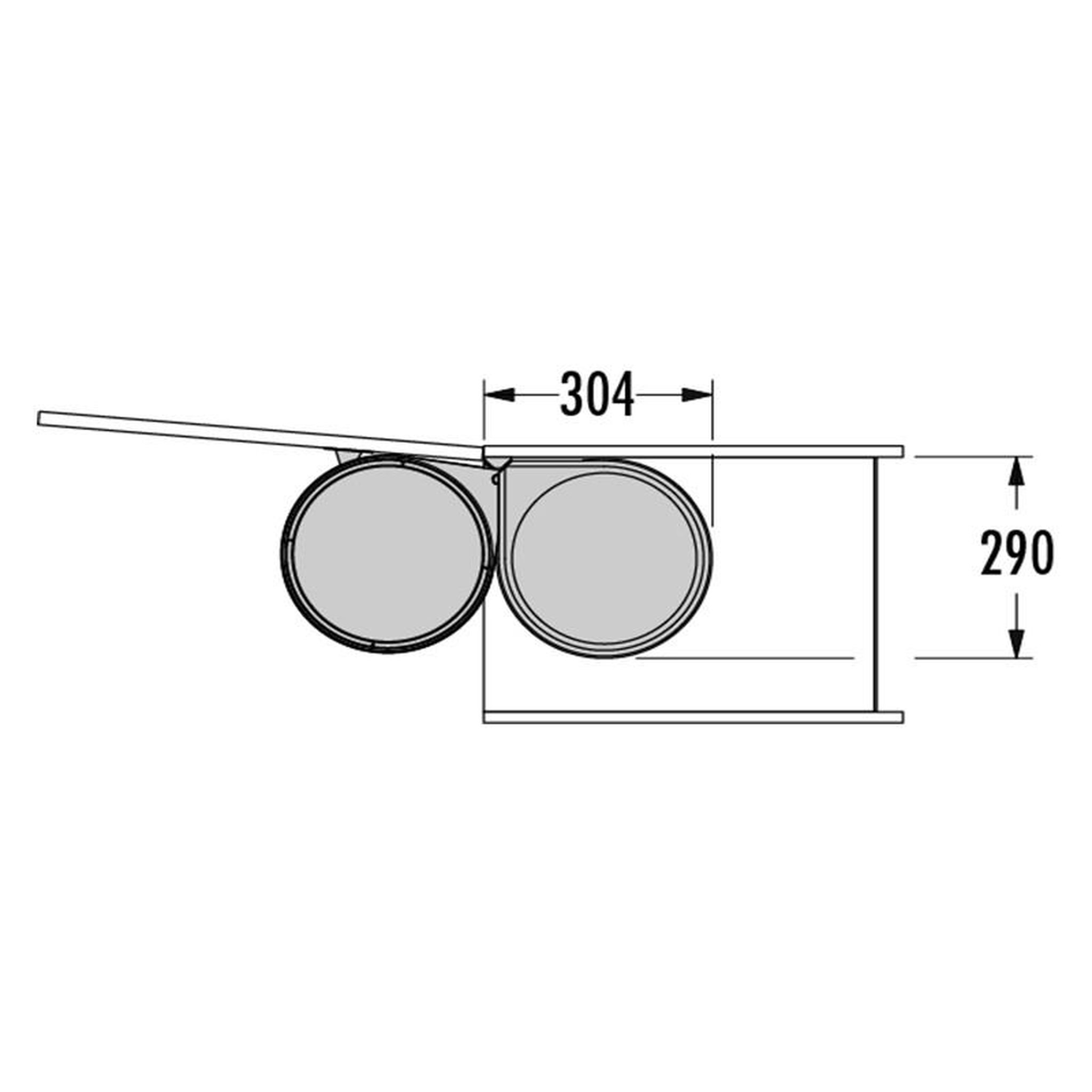 Voir la diapositive 4 : HAILO Poubelle encastrable sous évier 20l hailo as mono