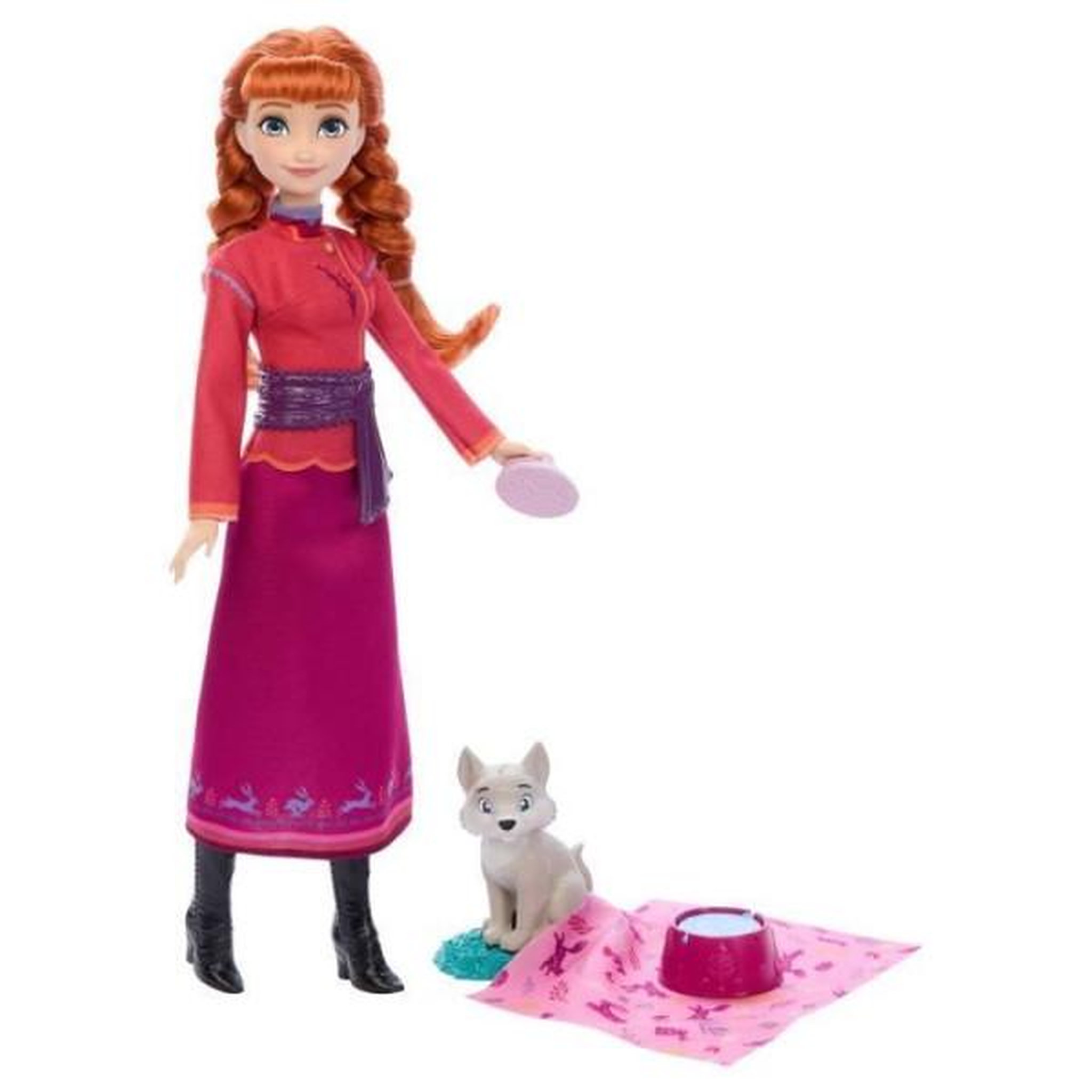 Voir la diapositive 2 : DISNEY FROZEN Disney La Reine des Neiges - Coffret Anna et le Louveteau - 4 accessoires - Disney Frozen - JFG17