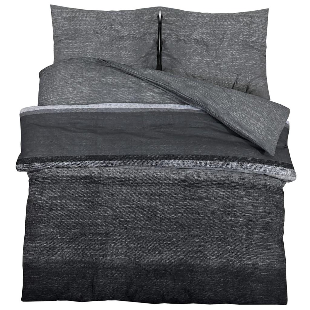 VIDAXL Ensemble de housse de couette gris fonce 200x200 cm Coton