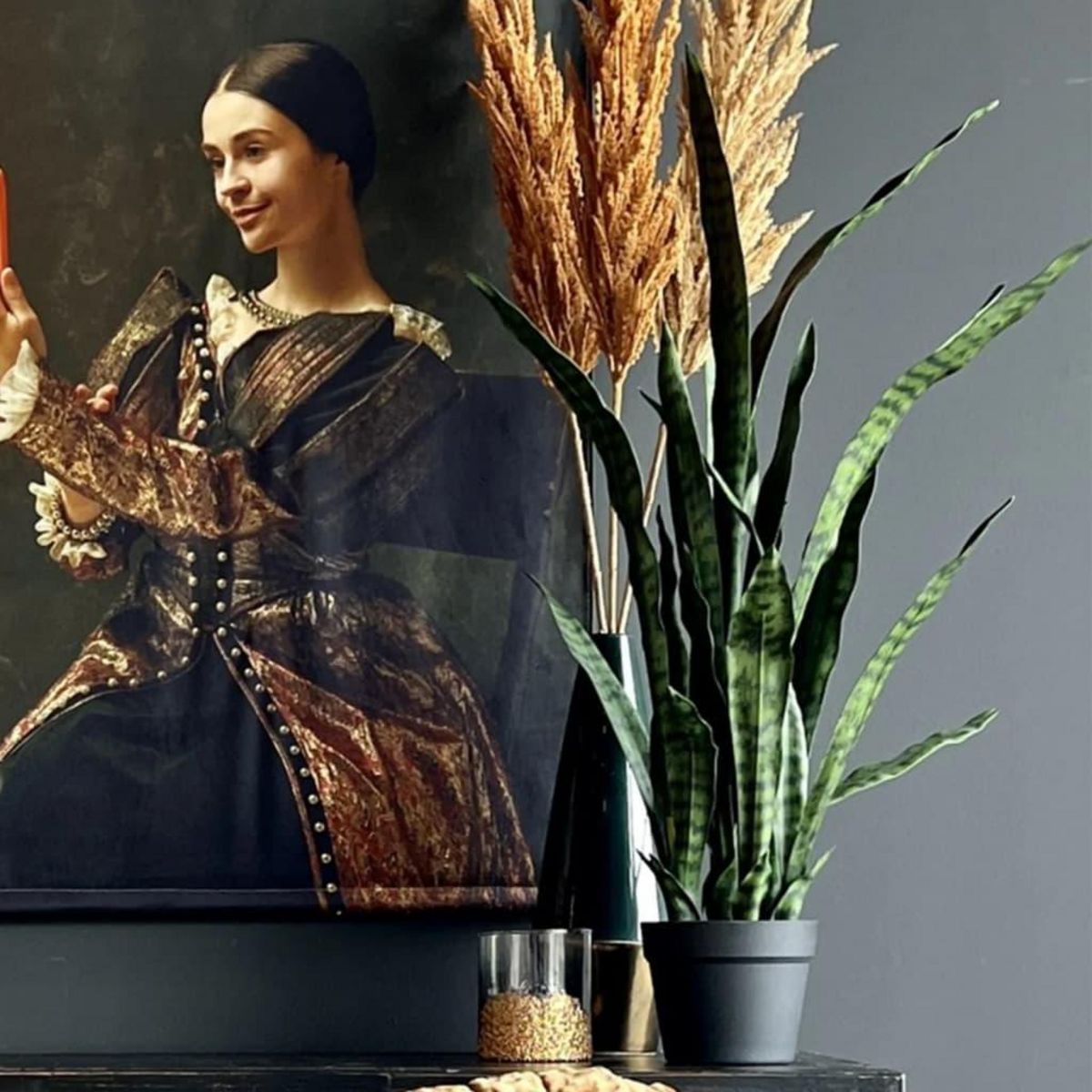 EMERALD Emerald Plante artificielle Sanseveria en pot 84 cm