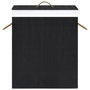 Voir la diapositive 4 : VIDAXL Panier a linge avec 2 sections bambou noir 100 L