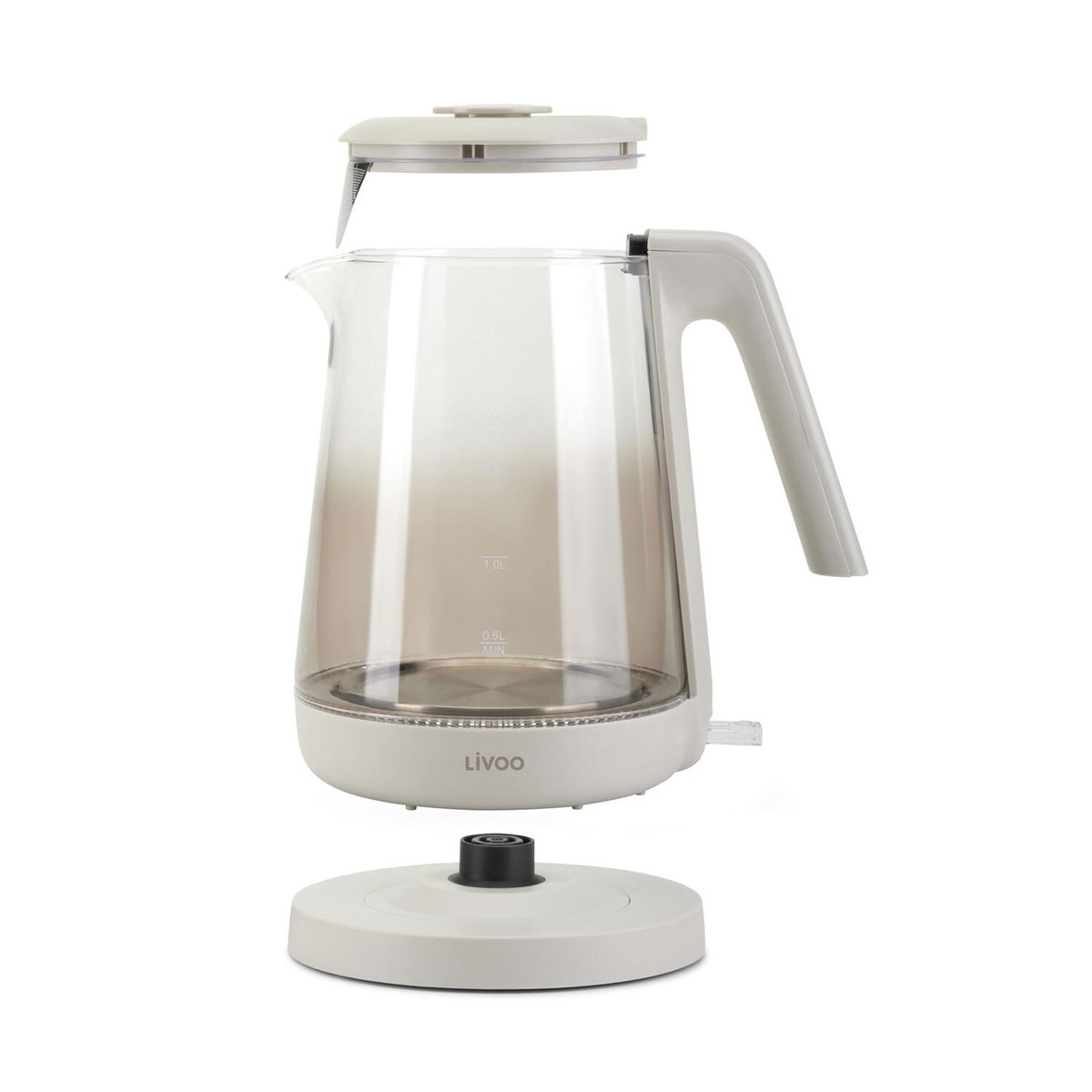 LIVOO Bouilloire sans fil 1.7l 220w verre - DOD216G
