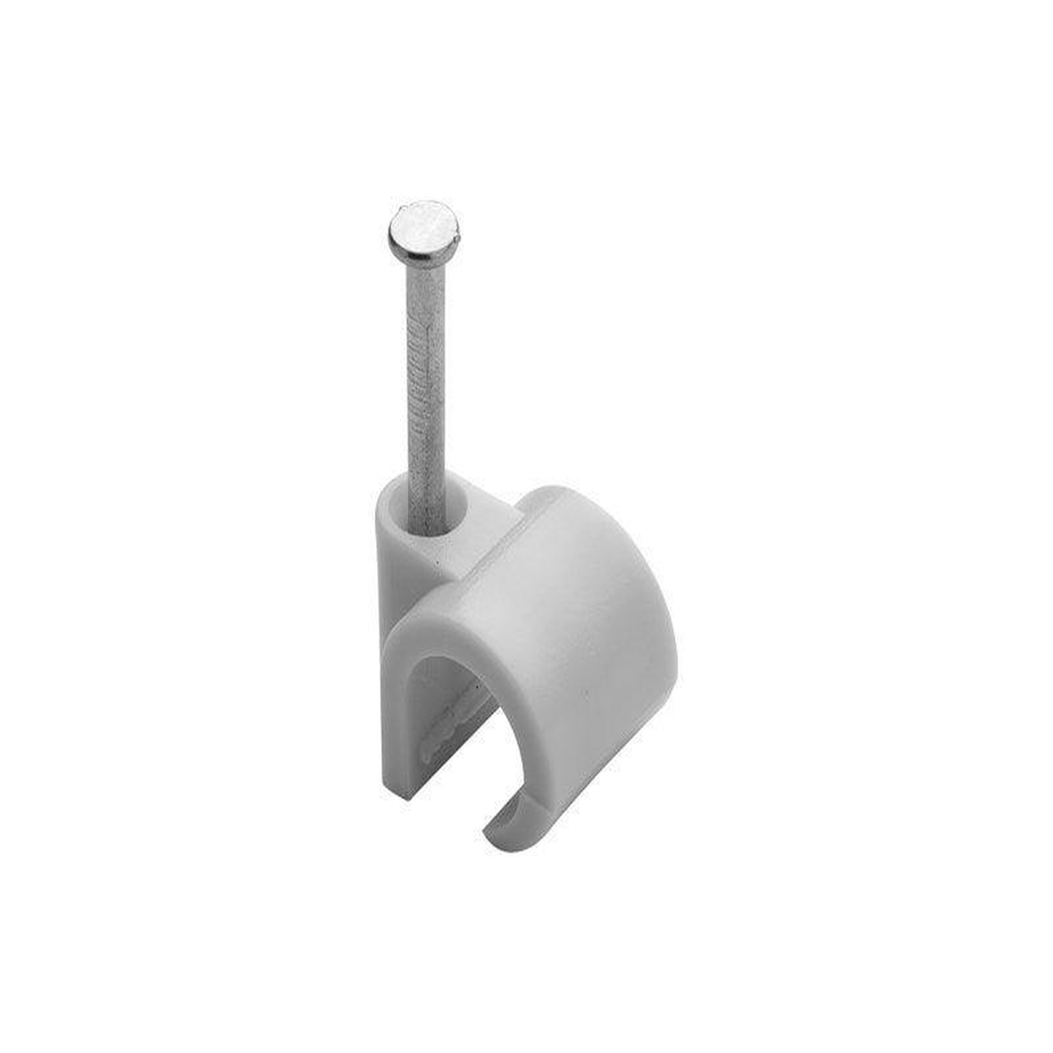 CENTRALE BRICO Lot de 100 attaches-fils, Diamètre de 8 à 12 mm, L.26 mm, Gris