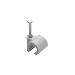 CENTRALE BRICO Lot de 100 attaches-fils, Diamètre de 8 à 12 mm, L.26 mm, Gris