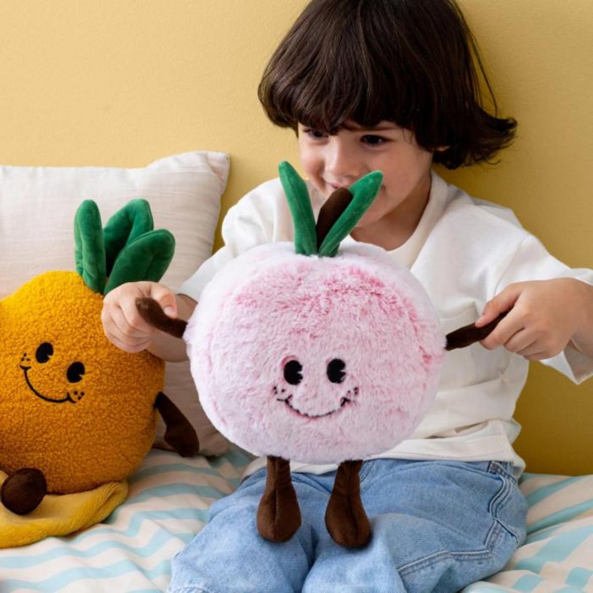 Atmosphera Kids Peluche Enfant Pêche  Peachy  20cm Rose