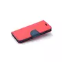 amahousse Housse rouge iPhone X / XS folio grainé avec languette aimantée
