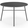 Voir la diapositive 3 : ID MARKET Salon de jardin MADRID table ronde 120 CM et 6 chaises empilables gris anthracite