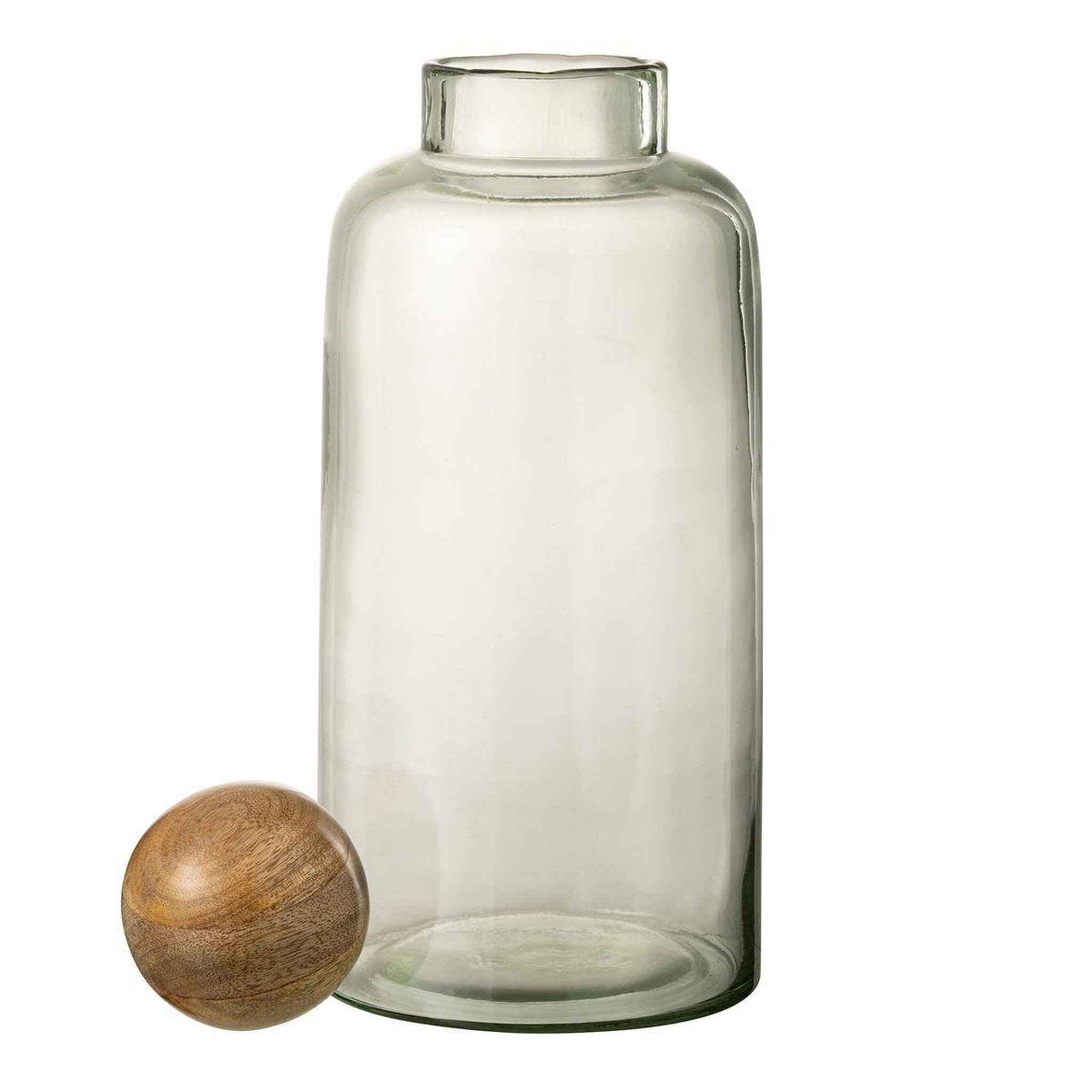 Voir la diapositive 2 : J-LINE Vase déco en verre  clarissa  36cm transparent