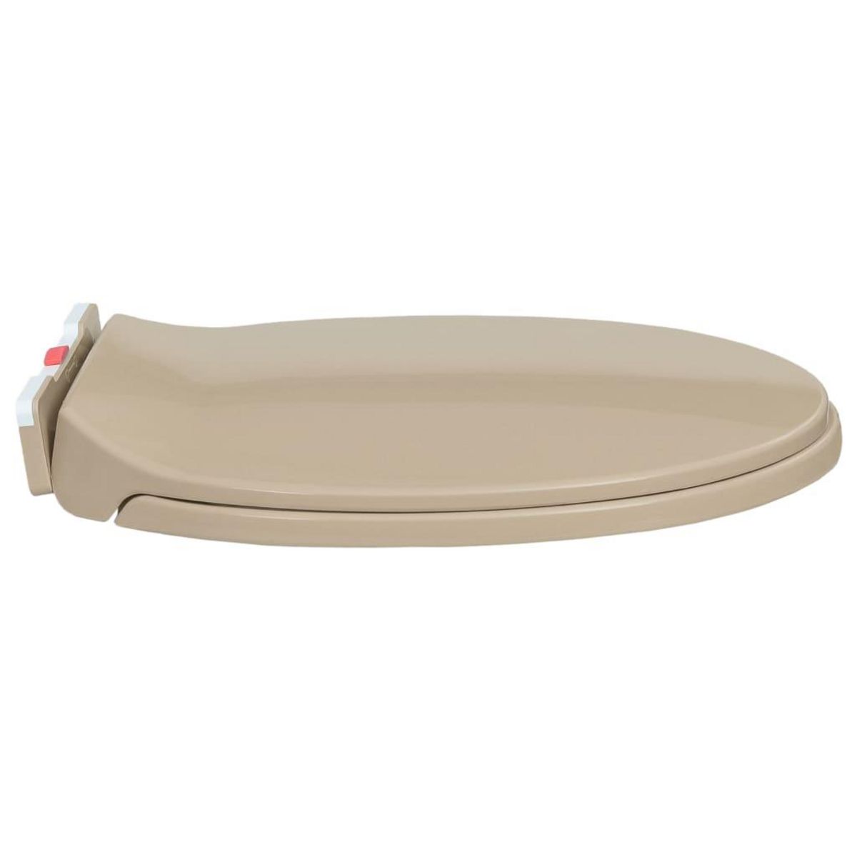 VIDAXL Siege de toilette a fermeture en douceur Beige Ovale