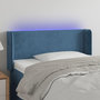 Voir la diapositive 1 : VIDAXL Tete de lit a LED Bleu fonce 103x16x78/88 cm Velours
