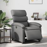 VIDAXL Fauteuil inclinable electrique Gris Similicuir