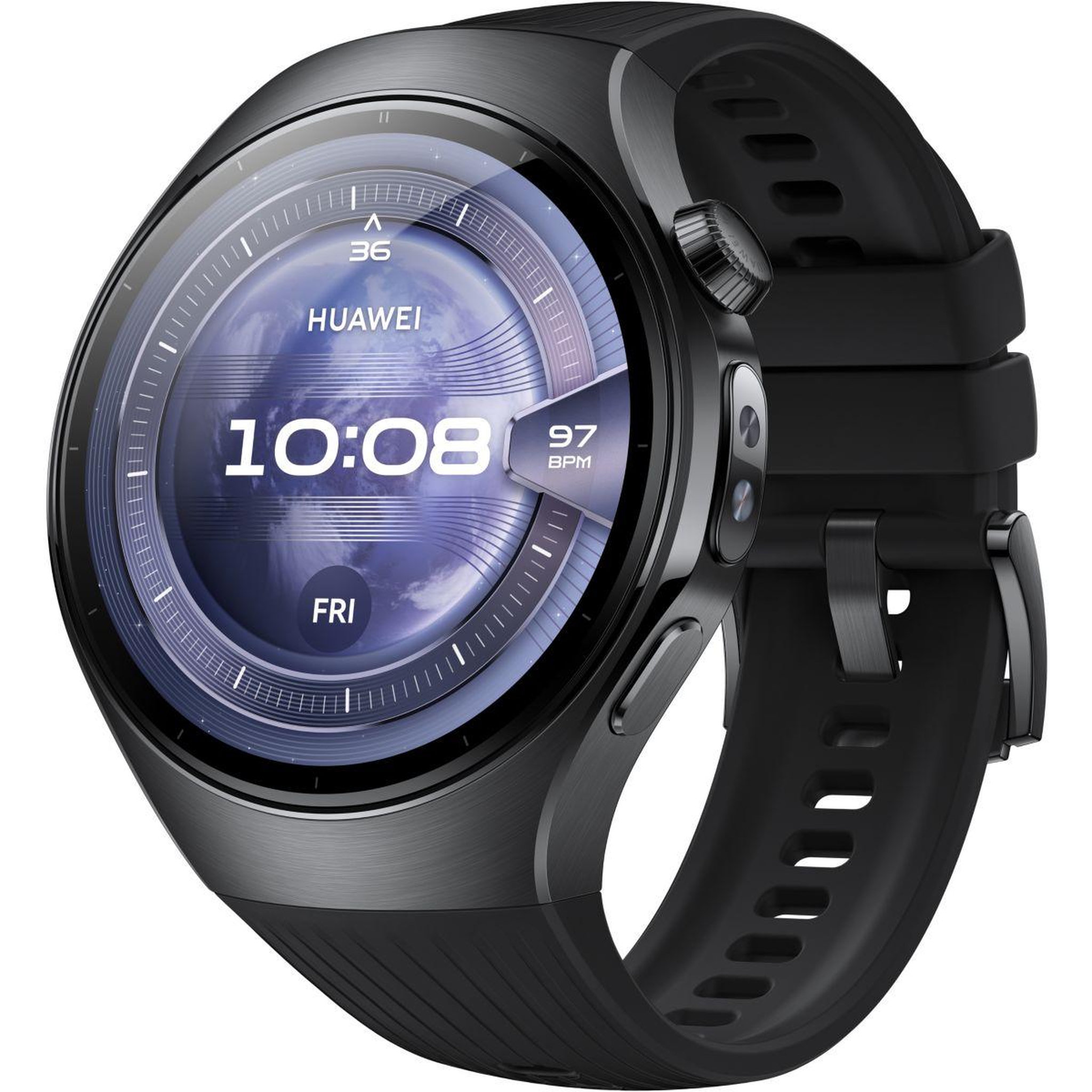 Voir la diapositive 2 : HUAWEI Montre connectée Watch 5 46mm Noir