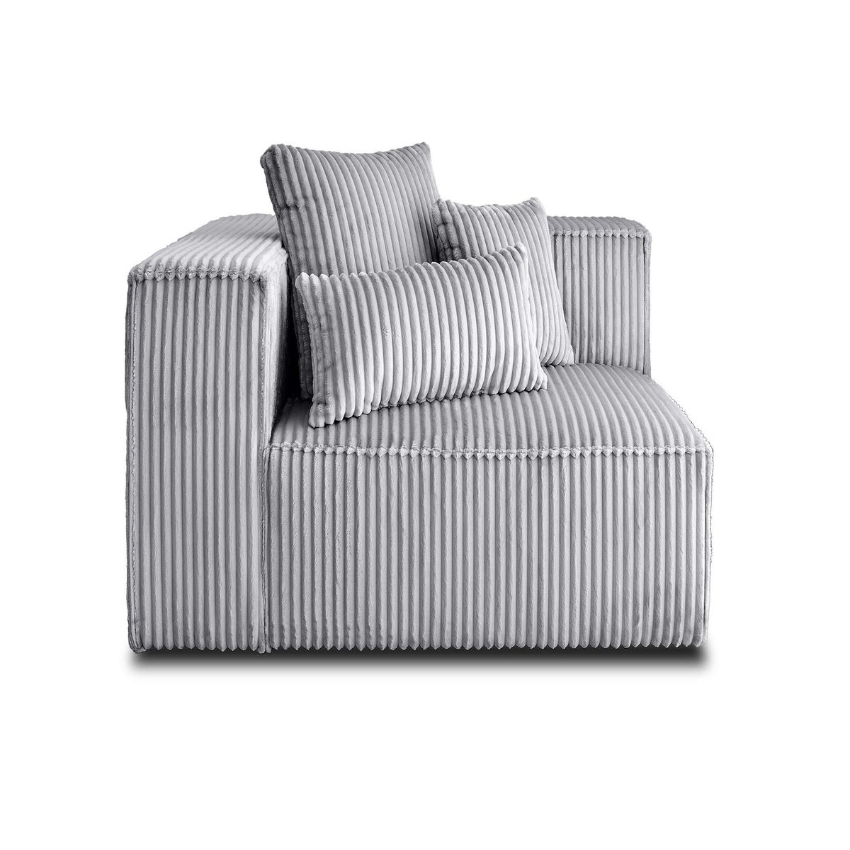 LISA DESIGN Colombine - module d'assise gauche - en velours côtelé grosses côtes
