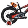 Voir la diapositive 2 : Vélo enfant - Modèle 14'' Street Art  pour enfant de 95/110 cm avec stabilisateurs - Plaque décorative avant - Porte bidon - 2 freins