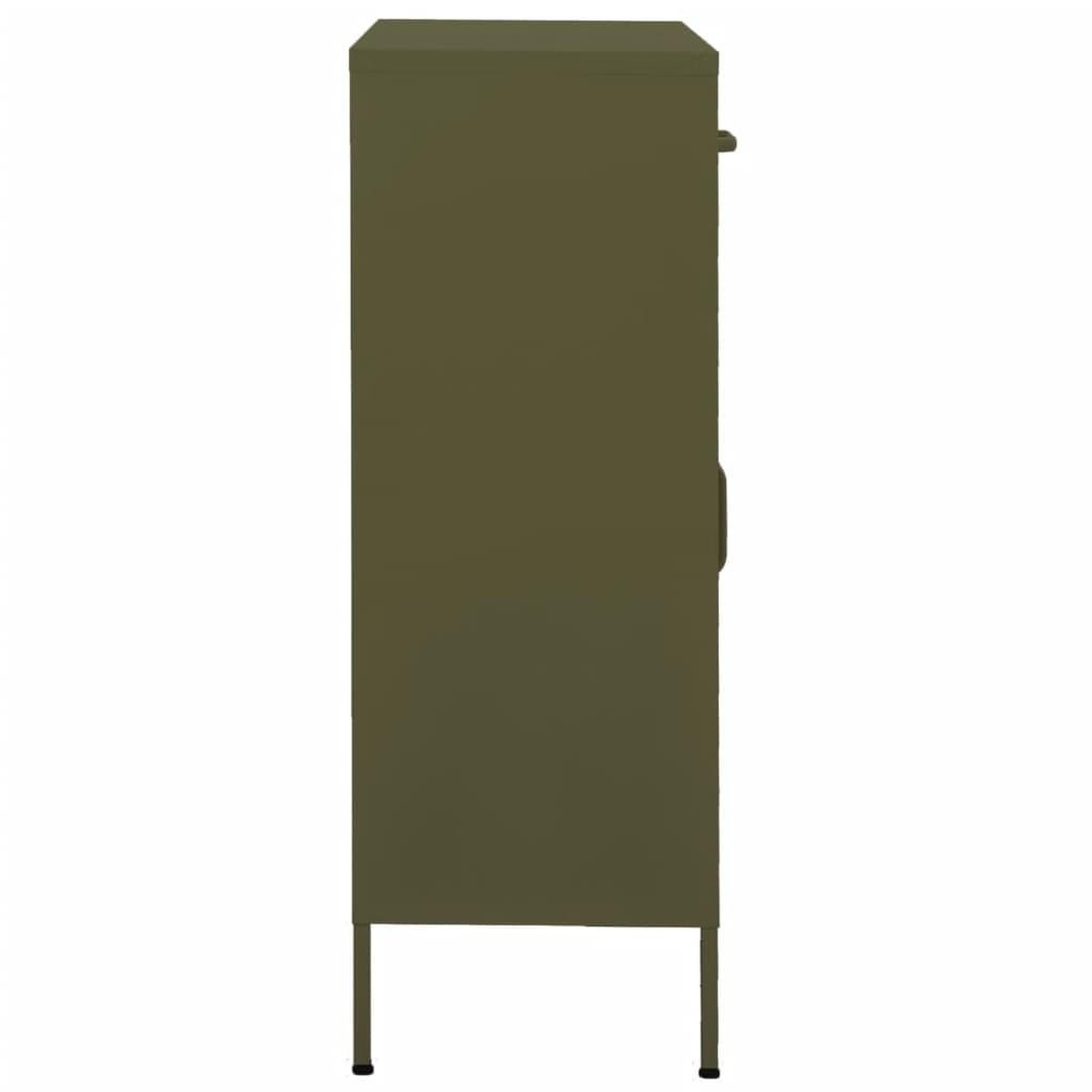 Voir la diapositive 4 : VIDAXL Armoire de rangement Vert olive 80x35x101,5 cm Acier