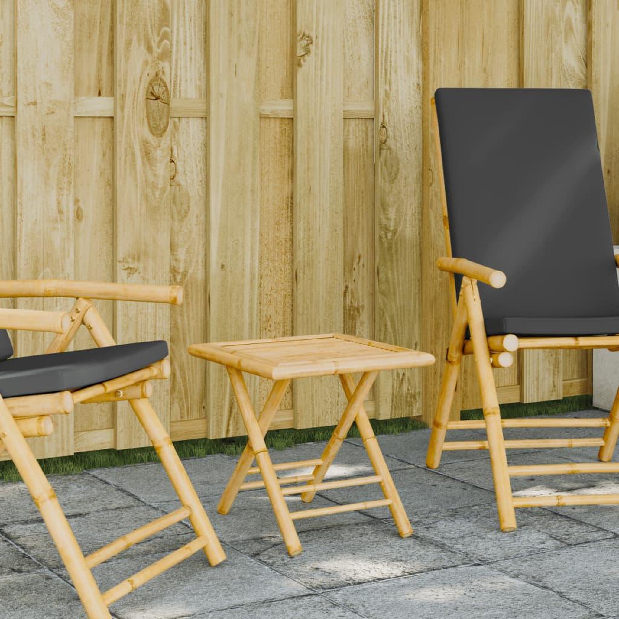 VIDAXL Table de jardin pliable 45x45x45 cm bambou