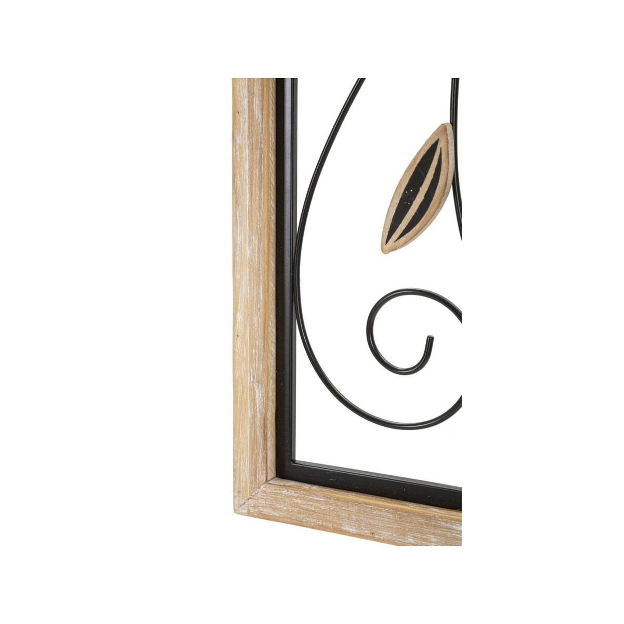 Voir la diapositive 3 : Paris Prix Décoration murale encadrée  koman  60cm naturel & noir