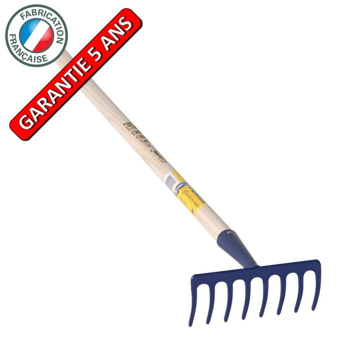 OUTILS PERRIN Râteau de fleuriste, râteau enfant manche 80 cm, outil à main pour le jardin et le potager