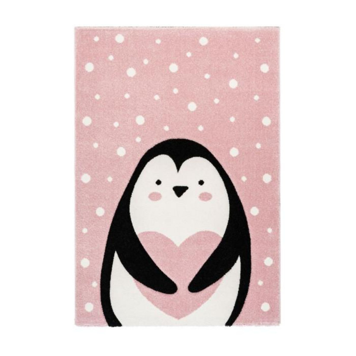 Paris Prix Tapis de Chambre Enfant Pingouin  Gidya  Rose