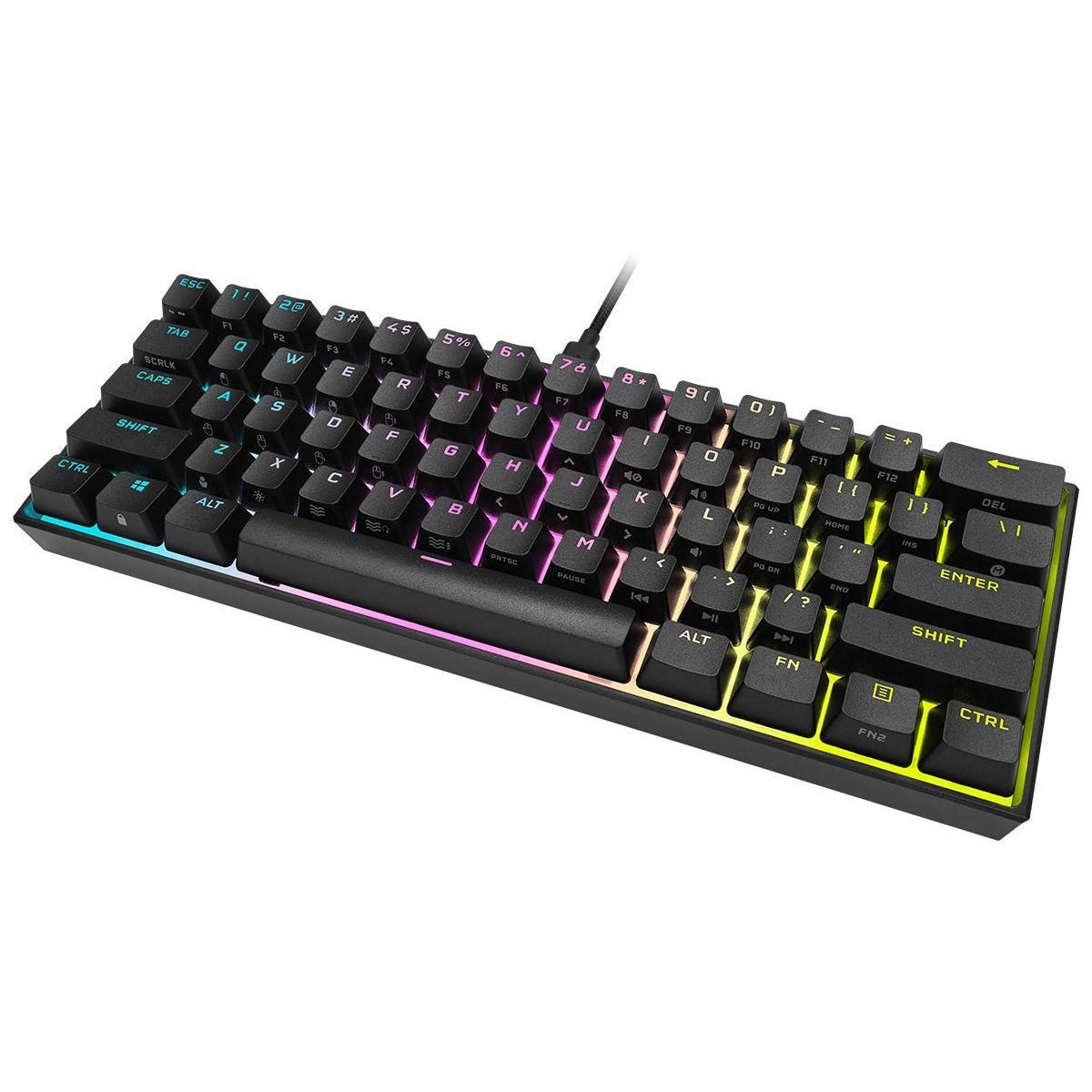 Corsair Clavier gamer K65 RGB MINI CHERRY MX Red Noir