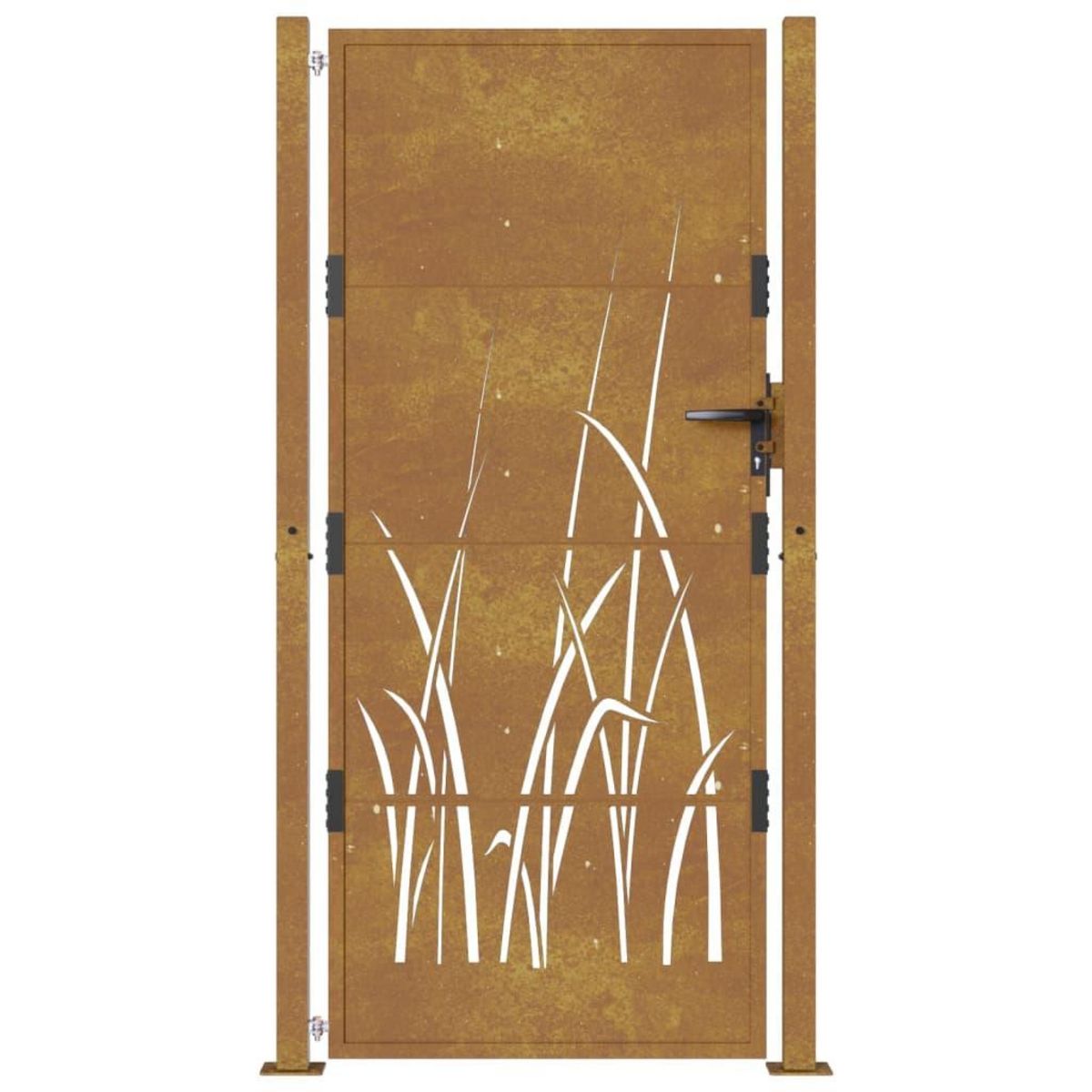 VIDAXL Portail de jardin 105x180 cm acier corten conception d'herbe
