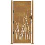 Voir la diapositive 4 : VIDAXL Portail de jardin 105x180 cm acier corten conception d'herbe
