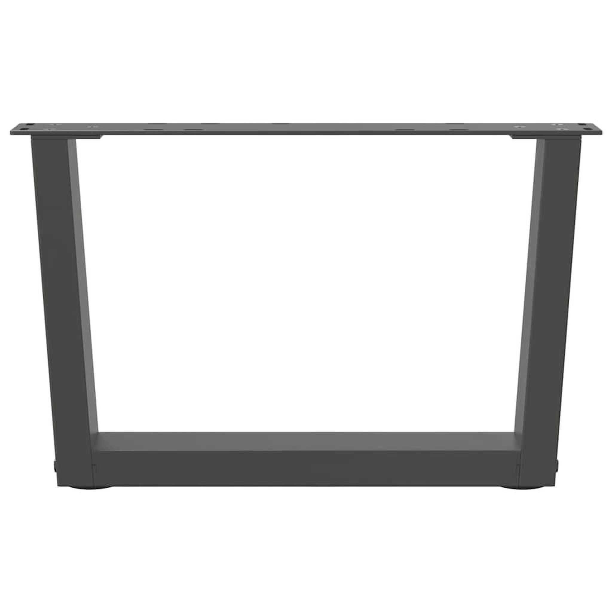 Voir la diapositive 5 : VIDAXL Pieds de table a manger forme V 2 pcs anthracite 50x(30-31,3)cm