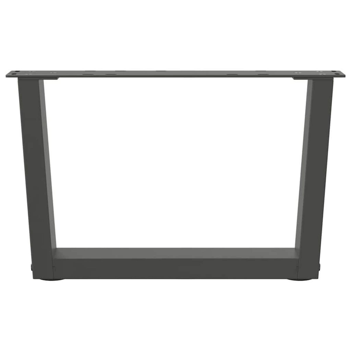 VIDAXL Pieds de table a manger forme V 2 pcs anthracite 50x(30-31,3)cm