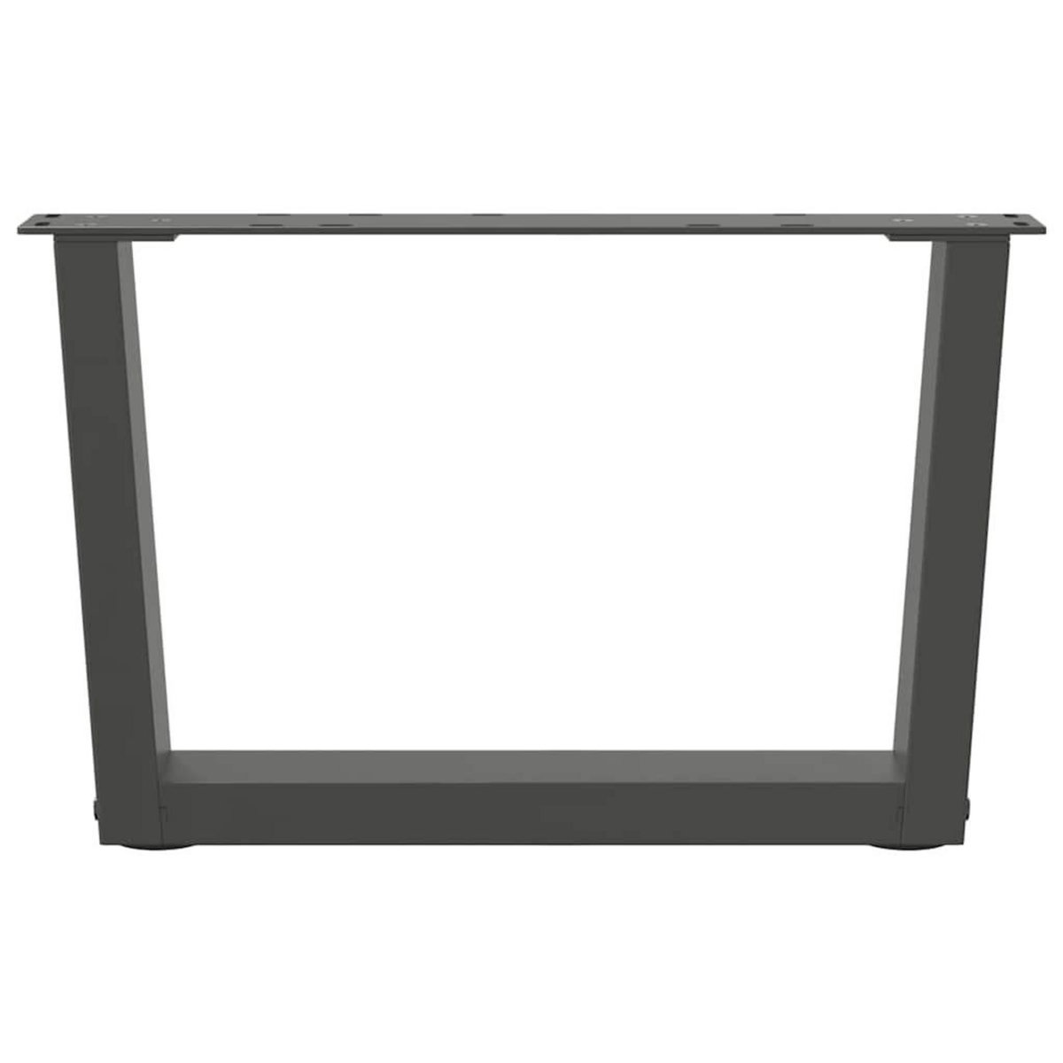 VIDAXL Pieds de table a manger forme V 2 pcs anthracite 50x(30-31,3)cm