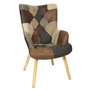 Voir la diapositive 1 : The Home Deco Factory Fauteuil de salon scandi en patchwork Helsinki