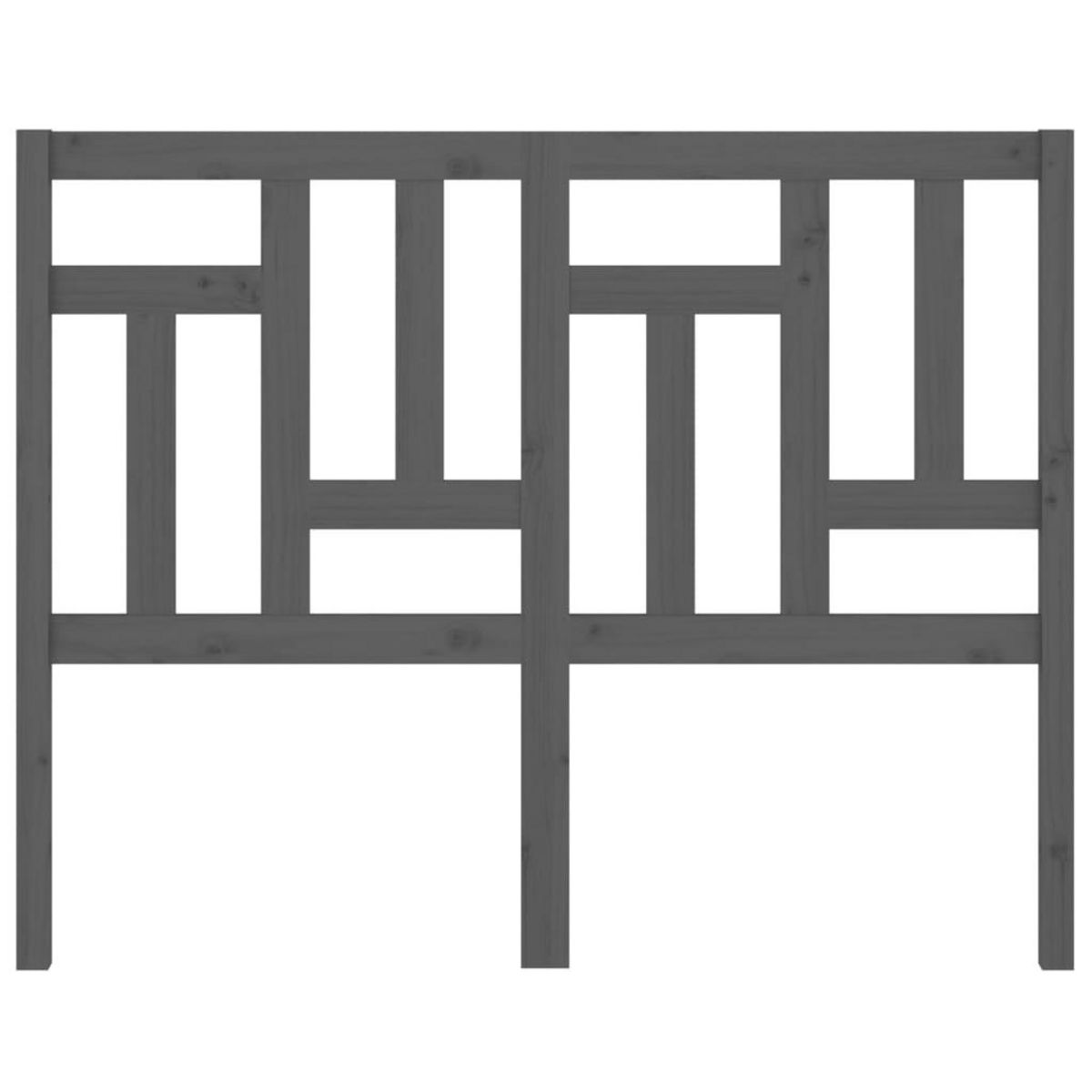 VIDAXL Tete de lit Gris 205,5x4x100 cm Bois massif de pin