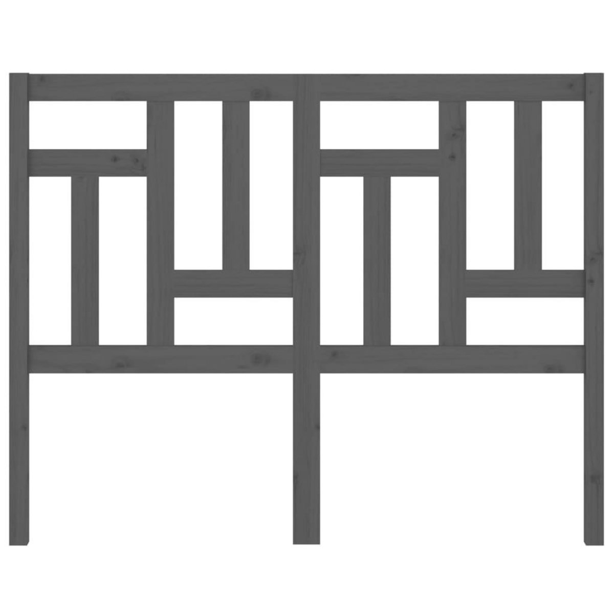 VIDAXL Tete de lit Gris 205,5x4x100 cm Bois massif de pin