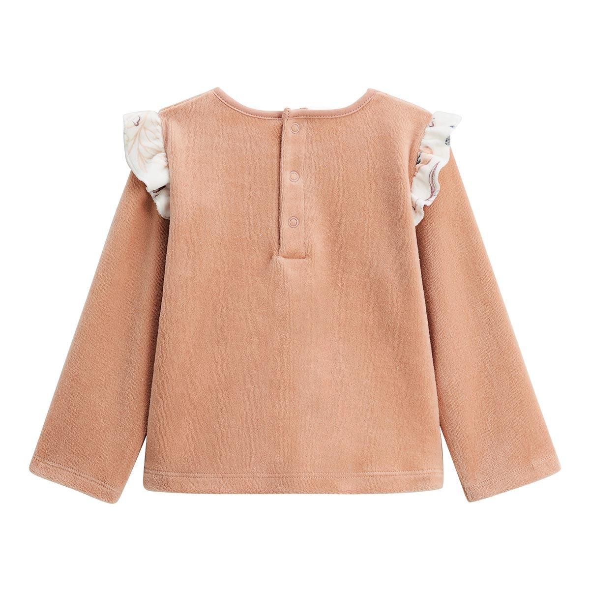 Petit Béguin Pyjama enfant 2 pièces en velours Matcha
