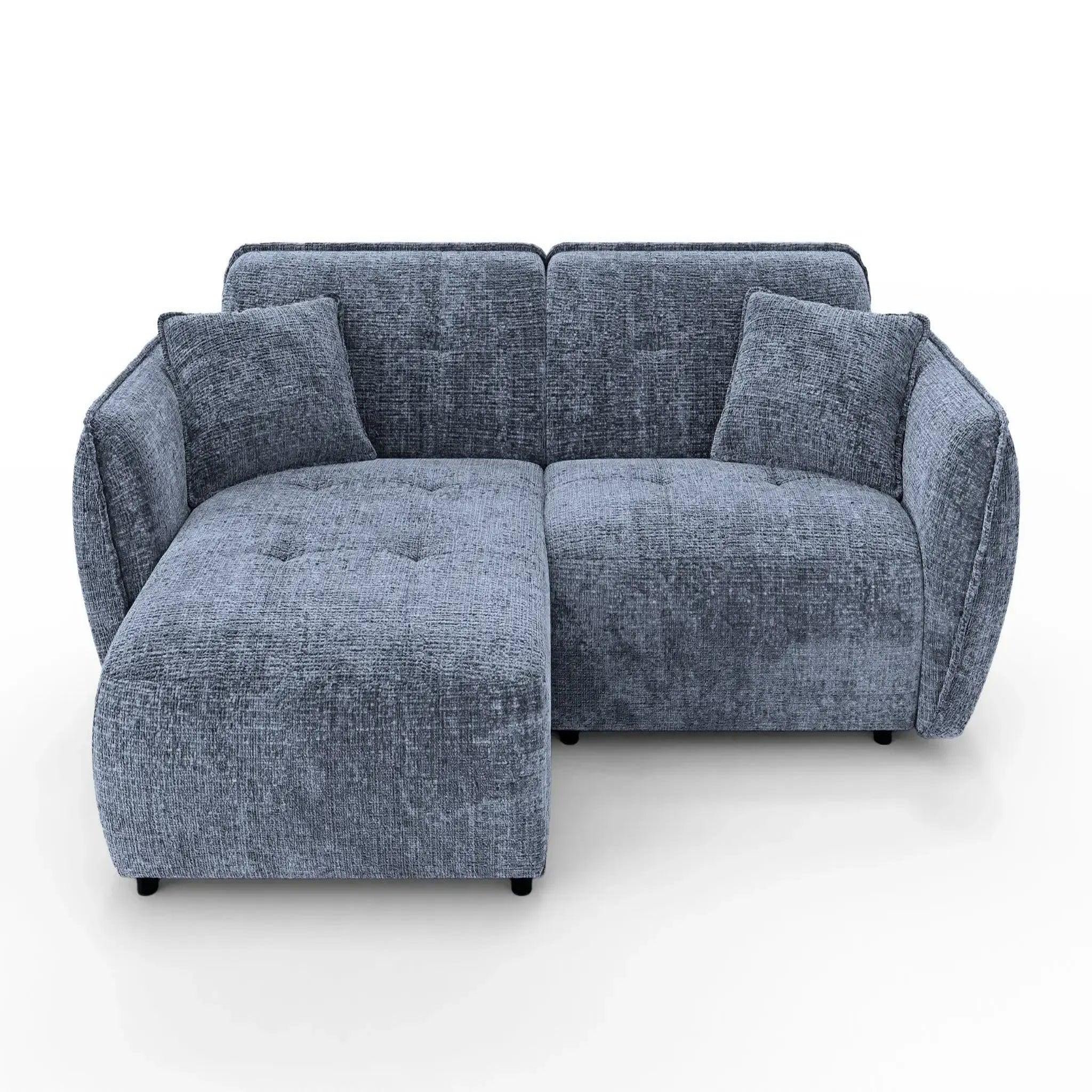 Voir la diapositive 1 : CASANOVA PARIS Mona - canapé d'angle tissu chenille 4 places gauche
