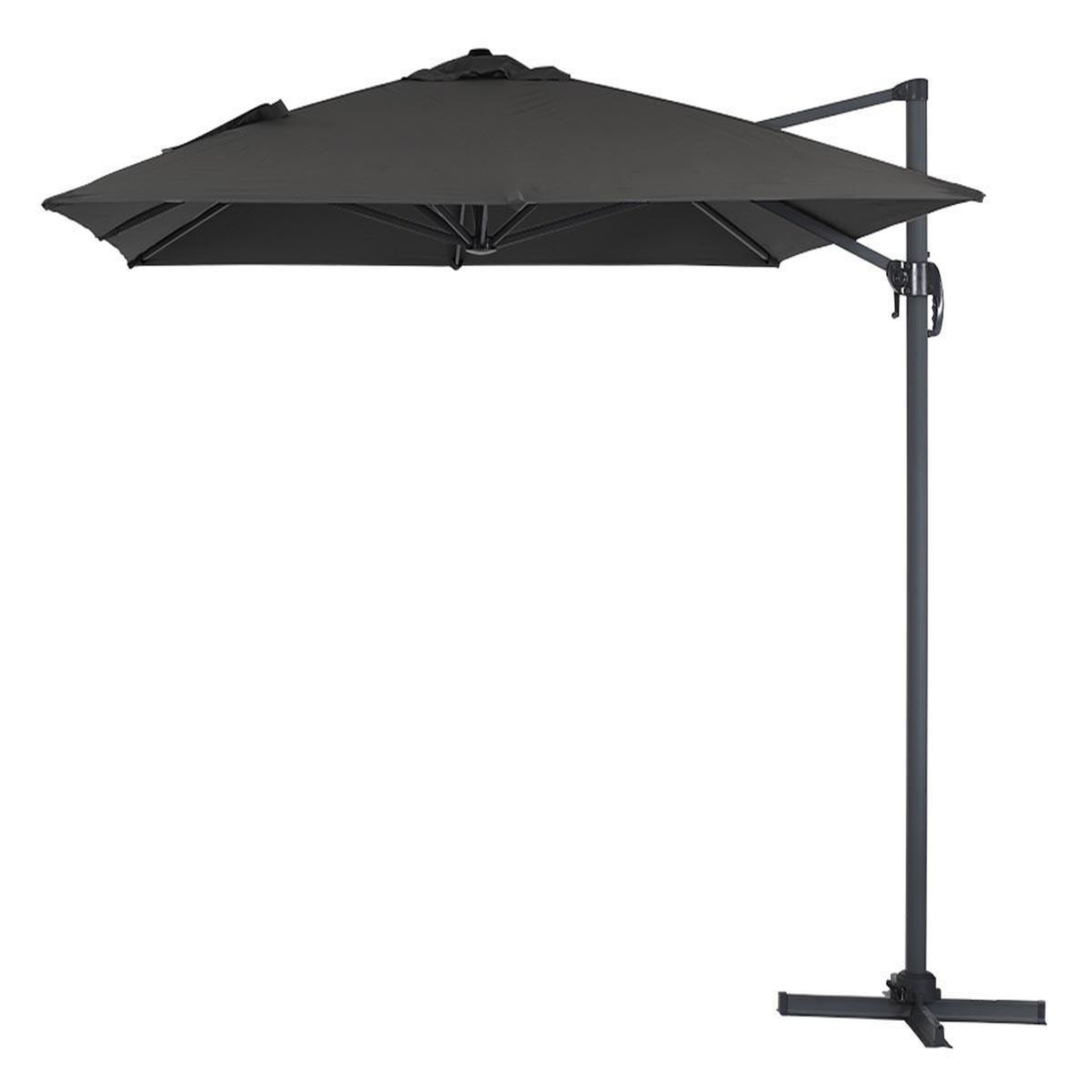Habitat et Jardin Parasol de jardin déporté en aluminium  Sun 4  - 3 x 4 m - Noir