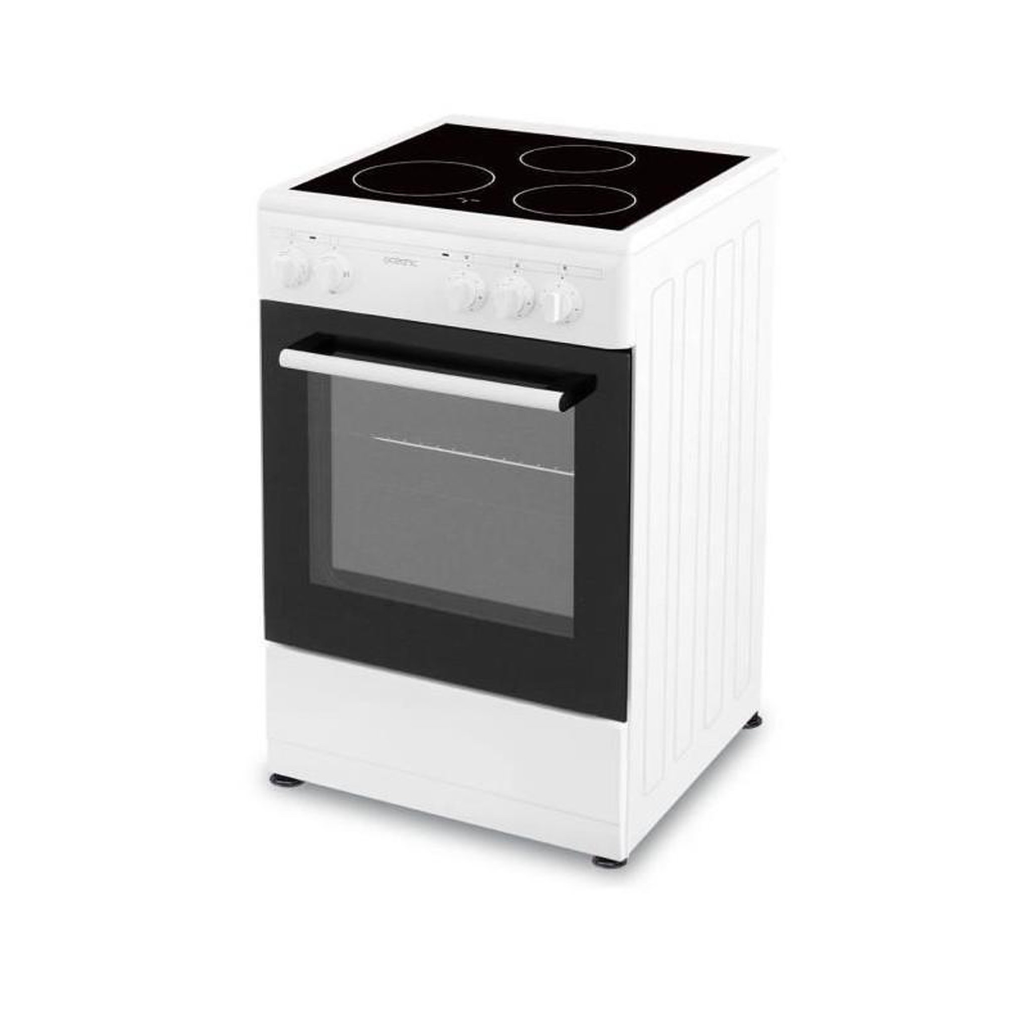 Voir la diapositive 3 : OCEANIC Cuisinière vitrocéramique électrique 4 foyers four 48L 50cm blanc OCEANIC - CV5050W8