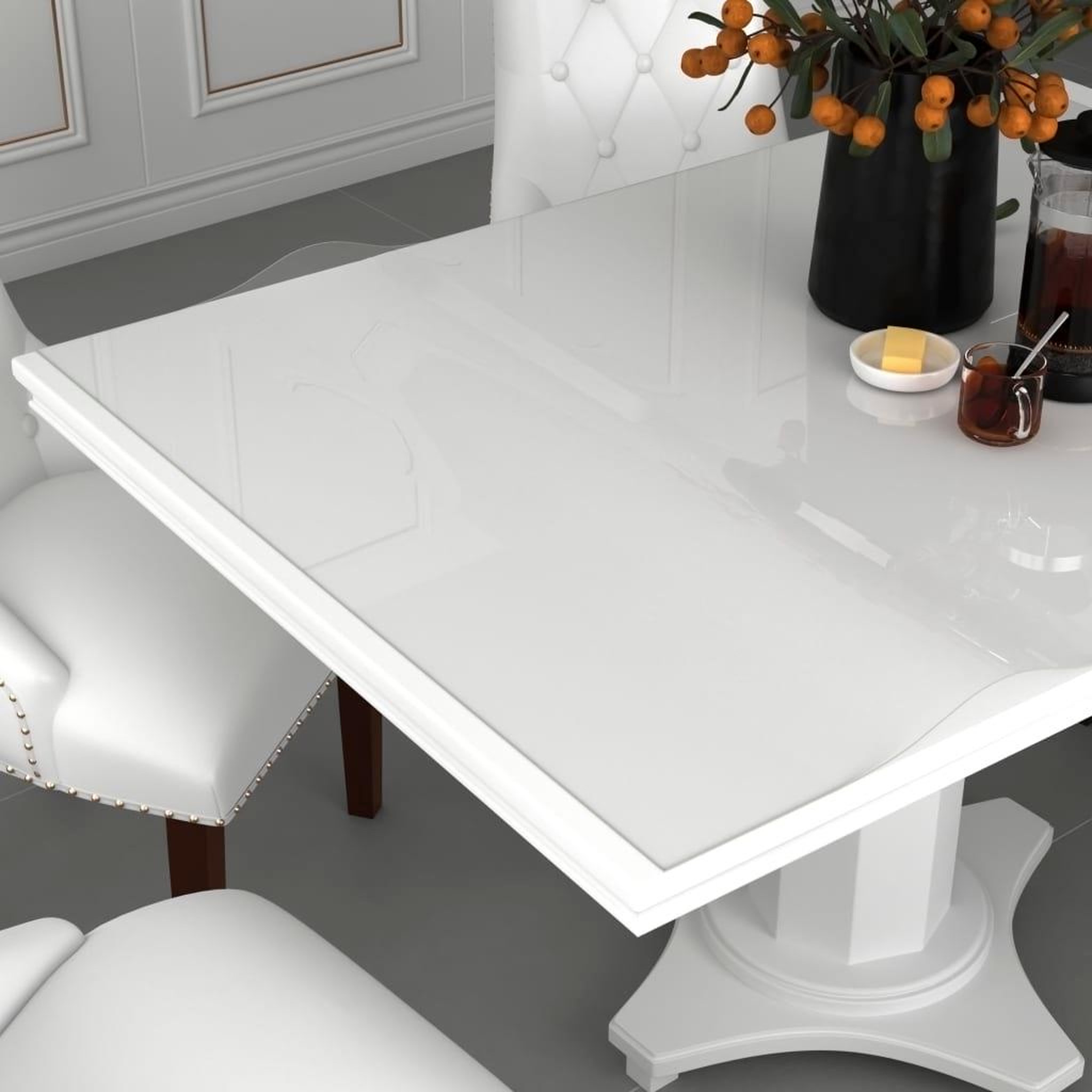VIDAXL Rouleau transparent de protection de table 0,9x15 m 2 mm PVC