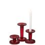 Voir la diapositive 4 : Paris Prix Lot de 3 Chandeliers en Verre  Nelly  16cm Rouge