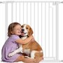 Voir la diapositive 1 : PAWHUT Barrière de sécurité chien largeur réglable 76-80 cm acier blanc