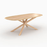 Rendez vous déco Table rectangulaire en bois d'hévéa massif clair 10 personnes-Aladin
