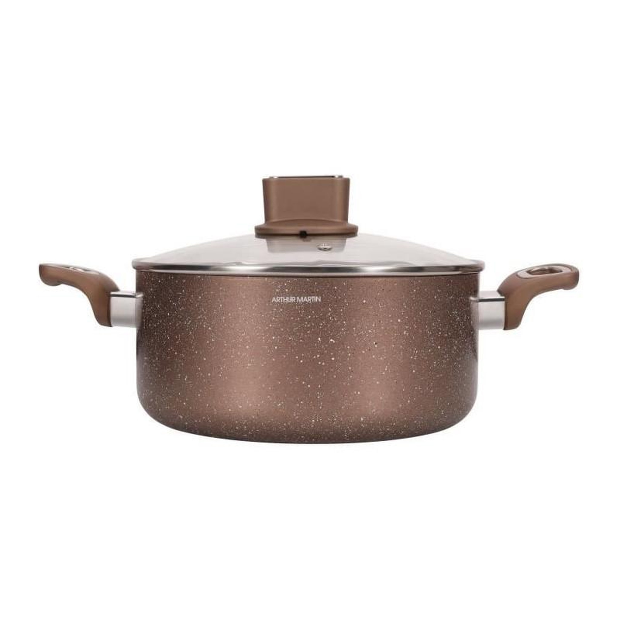 Arthur Martin Marmite - ARTHUR MARTIN - AM5531 - 28 cm avec couvercle en verre - Aluminium - Tous feux dont induction